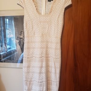 Cream Marciano Dress with lacy details